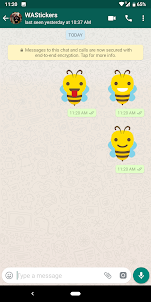 Cute Bee Stickers for WhatsApp