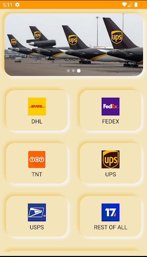 Android application Parcel Tracker screenshort