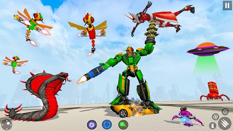 Dragon Fly Robot Car Game 3d