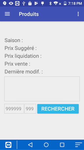 Android application Changement Prix Coté-Réco screenshort