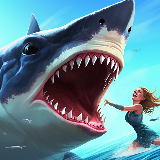 Angry White Shark Hunting Game 1.5 Icon