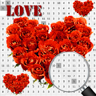 Love Rose Pixel Art-Flowers Coloring By Number 9.0