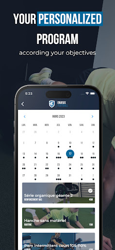 Android application Enjeux Football - Training screenshort