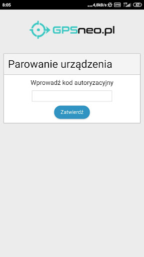 Android application GPSneo - alarm screenshort
