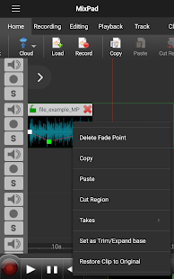 MixPad, mezclador multipista Screenshot