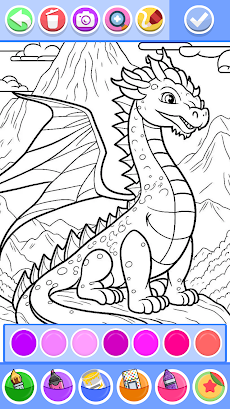 Dragon Coloring & Drawing Gameのおすすめ画像1