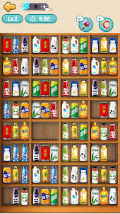 超市貨櫃組織遊戲 - 可愛飲料收集遊戲
