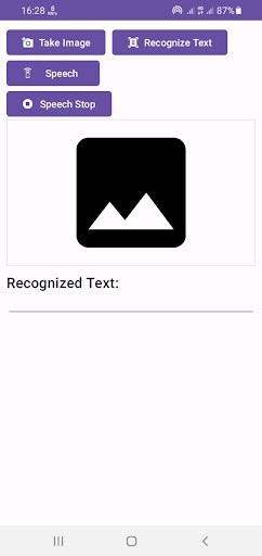 Android application Img to Text and Speech screenshort