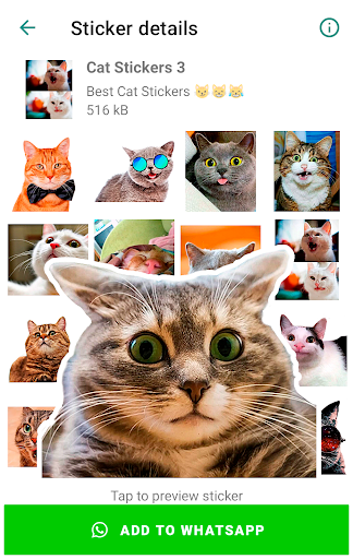 Cute Cat Stickers for WhatsApp Screen 3