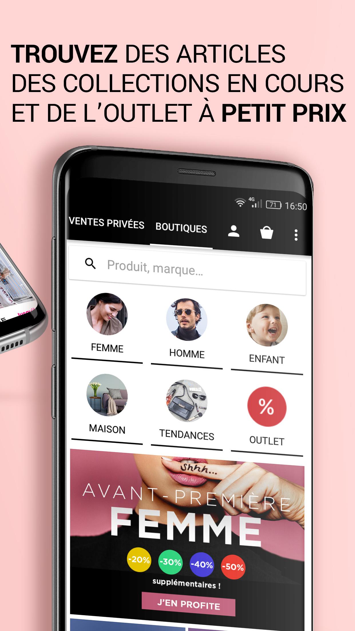 Android application BrandAlley - mode, vente privée screenshort