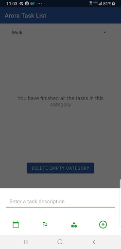 Android application Arora Tasklist screenshort