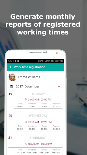 Work time tracking - Worker 24 Screen 2