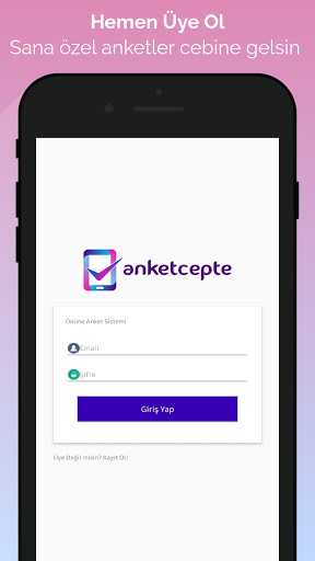 Android application AnketCepte screenshort