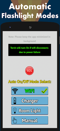 Android application Automatic Flashlight & Strobe screenshort