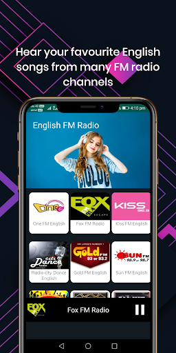 Android application Online Radio English screenshort