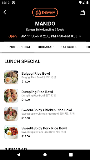 Order Now - Take away, Dine in Screen 3
