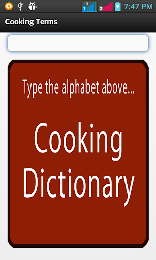 Android application Cooking Dictionary screenshort