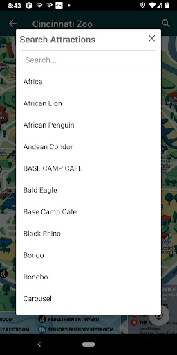 SmartZooMap - Cincinnati Zoo Screen 2
