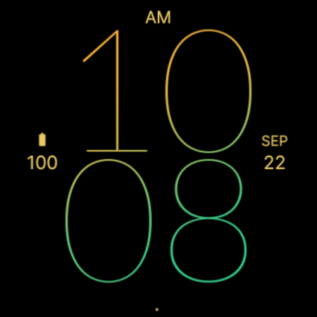 Orange Tosca Line Watch Face screenshot 3