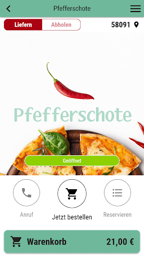 Android application Pfefferschote screenshort