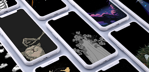 Android application Black aesthetic wallpapers screenshort