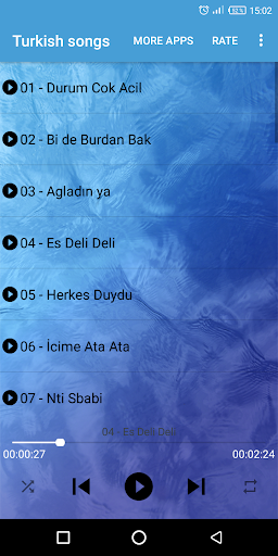 Android application أغاني تركية - Turkish songs‎ screenshort