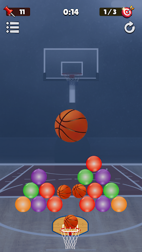 Pop bubbles. Catch coins. Screen 3