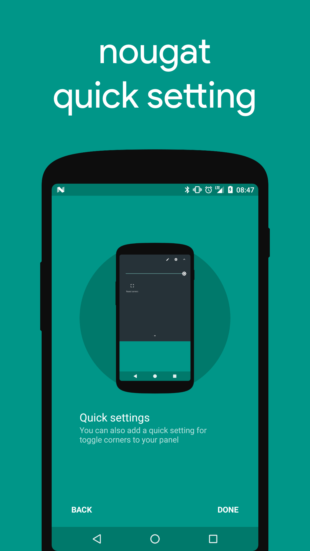 Android application Cornerfly screenshort