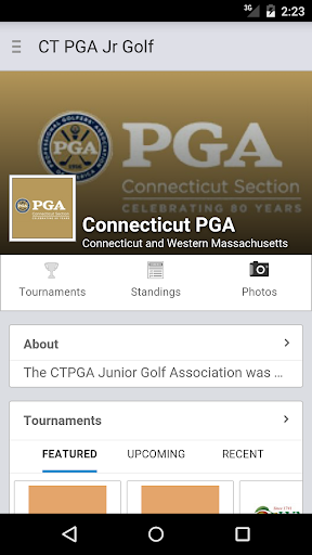 Android application Connecticut PGA Junior Golf screenshort