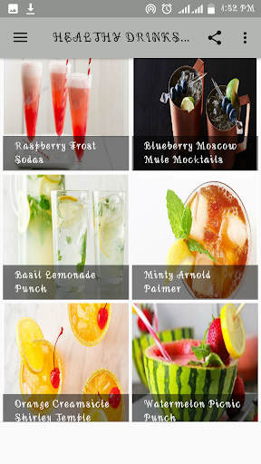HEALTHY DRINKS AND COCKTAILS