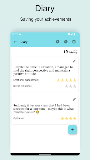 Self-reflection diary Screen 3