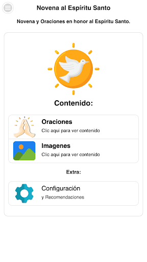 Android application Novena al Espíritu Santo screenshort