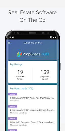 Android application PropSpace screenshort