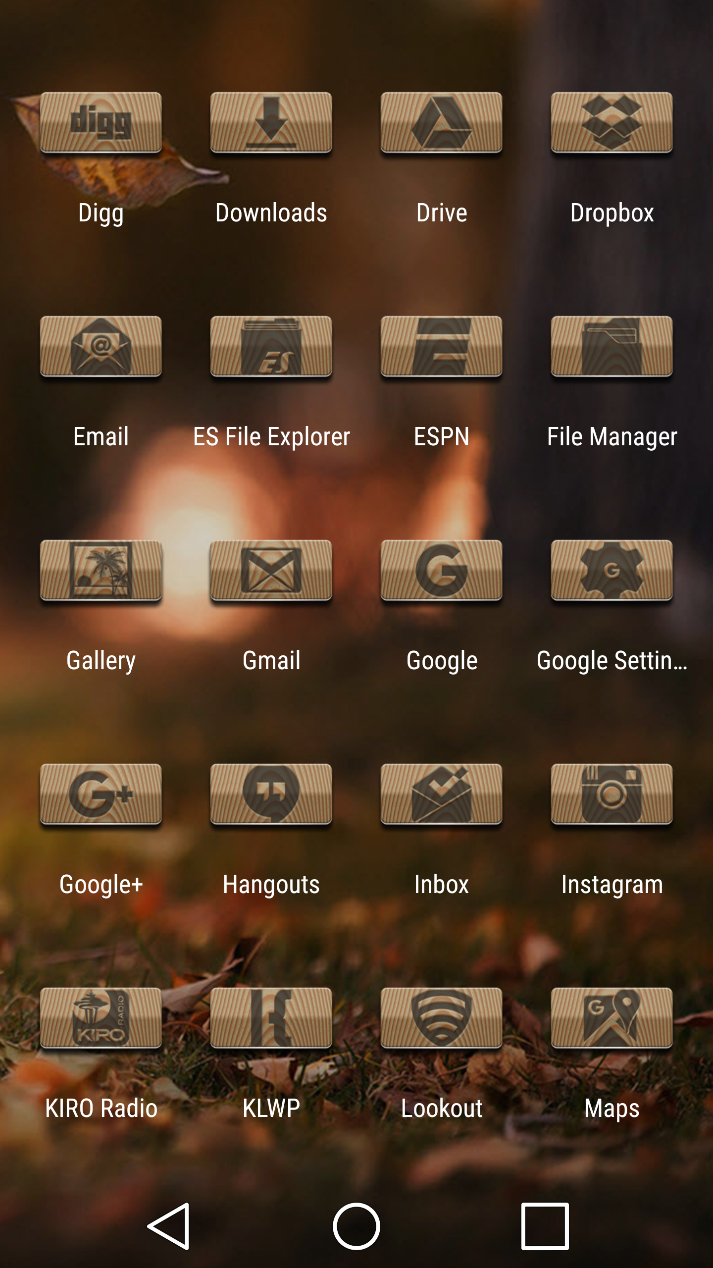 Android application Rect Wood - Icon Pack screenshort