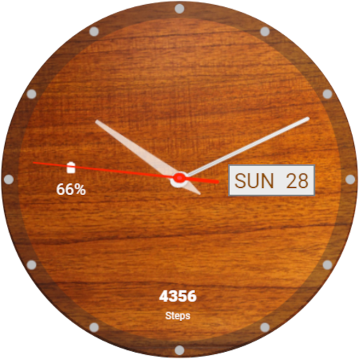 Wooden Watch Face Logo