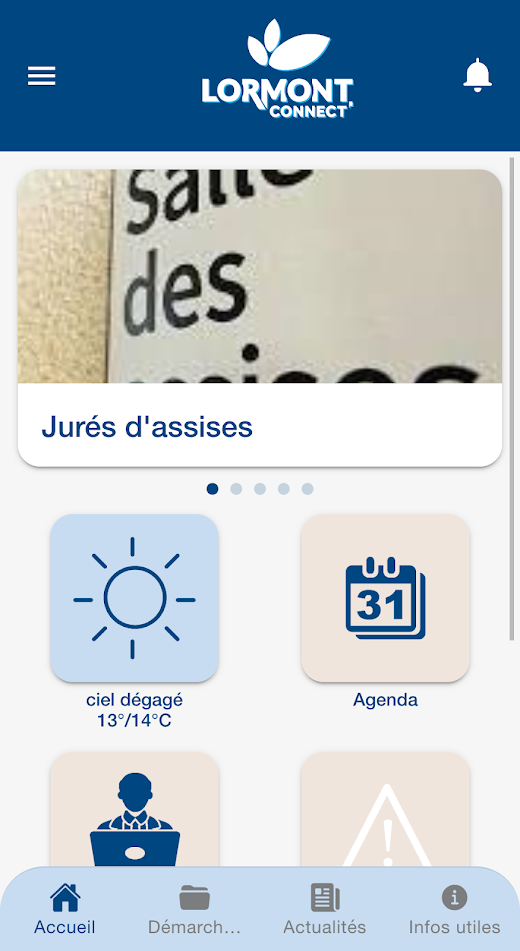 Android application Lormont Connect' screenshot