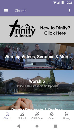 Android application Trinity Lutheran Kalispell screenshort