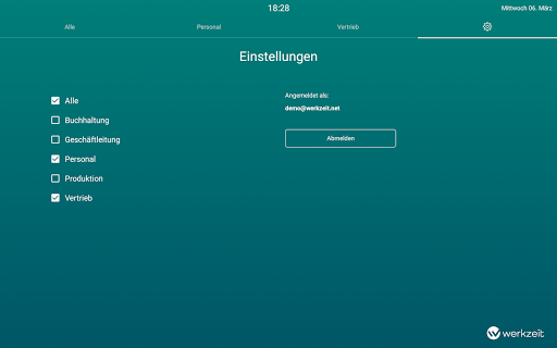 Werkzeit Board Screen 2