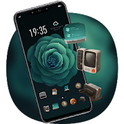 Flower Classic Black Theme Galaxy M20