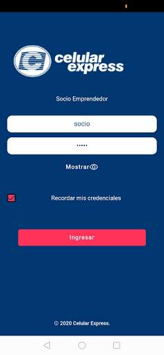 Android application Celex Socio Emprendedor screenshort