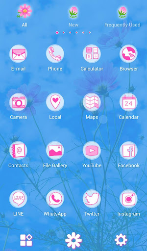 Blue Sky Cosmos Theme Screen 3
