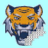 Diamond Pixel Number Coloring icon