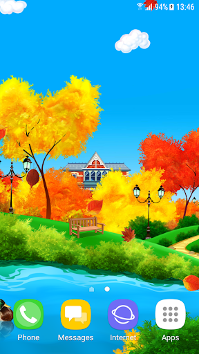 Sunny Autumn Day Live Wallpape Screen 3