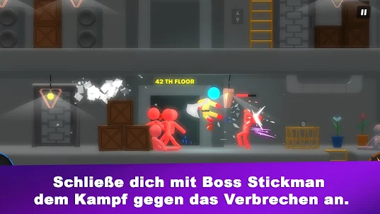 Der Stick man-Boss