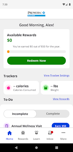 Android application Premera Healthy Rewards screenshort