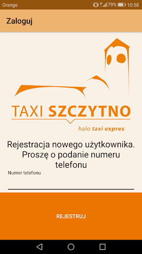 Android application Taxi Szczytno Halo Taxi Expres screenshort