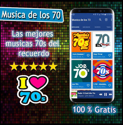 Android application 70s Music screenshort