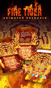 Fire Tiger Keyboard Wallpaper