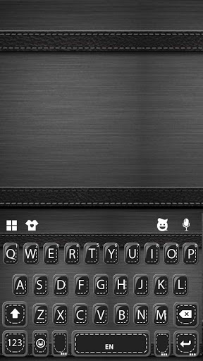 Sleek Black Leather Keyboard B