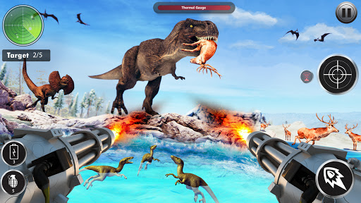Wild Dinosaur Hunting 3D- Dino Hunter Game Offline apkpoly screenshots 3
